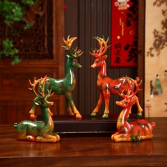 Cặp Tượng Hươu Trang Trí Cao Cấp , Decor làm Quà Tặng Tân Gia Khai Trương Sinh Nhật.