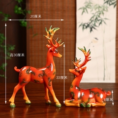 Cặp Tượng Hươu Trang Trí Cao Cấp , Decor làm Quà Tặng Tân Gia Khai Trương Sinh Nhật.