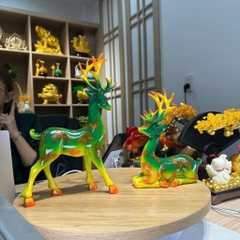 Cặp Tượng Hươu Trang Trí Cao Cấp , Decor làm Quà Tặng Tân Gia Khai Trương Sinh Nhật.