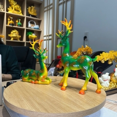 Cặp Tượng Hươu Trang Trí Cao Cấp , Decor làm Quà Tặng Tân Gia Khai Trương Sinh Nhật.