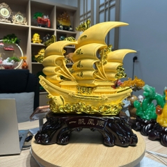 Tượng Thuyền Thuận Buồm Xuôi Gió Phong Thủy 38x16x43, Quà Tặng Tân Gia , Khai Trương , Tặng Sếp , Tượng Phong Thủy