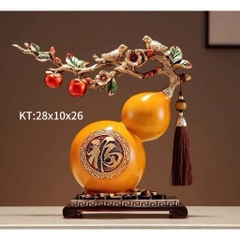 Tượng phong thủy Hồ Lô Cam Cành Hồng Chim Sẽ Phú Quý Bình An Tài Lộc, quà tặng tân gia , khai trương