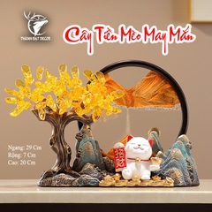 Chậu Cây Tranh Cát Decor Trang Trí Bàn, Phòng Làm Việc, Quà Tặng Tân Gia Khai Trương Sinh Nhật