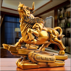 Tượng trâu phong thủy xanh ngọc tài lộc, Decor Trang trí phòng khách, bàn làm việc, quà tặng ý nghĩa