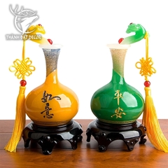 Cặp Lọ Bình An Như Ý size 11x22 Trang Trí Nhà Cửa , Tượng Phong Thủy Quà Tặng Tân Gia Khai Trương Sinh Nhật