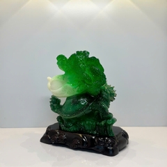 Tượng Long Quy Kéo Bắp Cải Phong Thủy,  Rùa Đầu Rồng, Quà Tặng Tân Gia Khai Trương Sinh Nhật Trang Trí Nhà Cửa