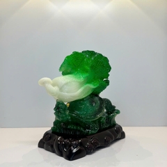 Tượng Long Quy Kéo Bắp Cải Phong Thủy,  Rùa Đầu Rồng, Quà Tặng Tân Gia Khai Trương Sinh Nhật Trang Trí Nhà Cửa