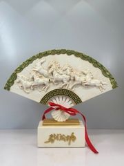 Tượng Ngựa Phong Thủy Quạt Mã Đáo Thành Công Bát Mã Truy Phong– Decor, Quà Tặng Khai Trương, Tân Gia