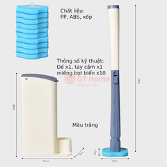 Bộ chổi cọ nhà vệ sinh + 8 miếng dùng 1 lần