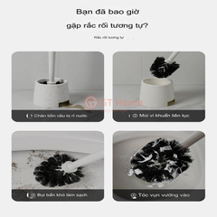 Bộ chổi cọ nhà vệ sinh + 8 miếng dùng 1 lần