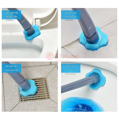 Bộ chổi cọ nhà vệ sinh + 8 miếng dùng 1 lần