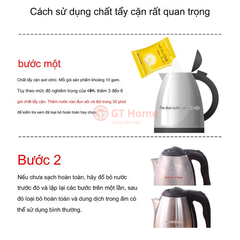 Bột tẩy cặn bình nước