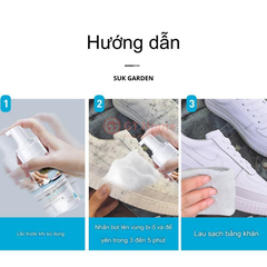 Chai xịt bọt tuyết giặt khô giày Suk Garden