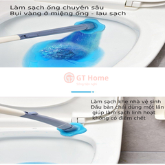 Bộ chổi cọ nhà vệ sinh + 8 miếng dùng 1 lần