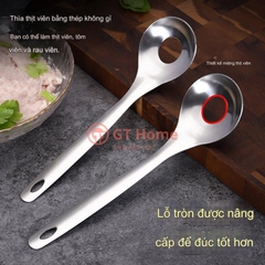 Muỗng inox làm thịt viên, cá viên
