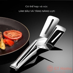 Kẹp inox gắp - lật cá, thịt chiên
