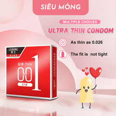 Bao cao su siêu mỏng nhiệt King Love 001
