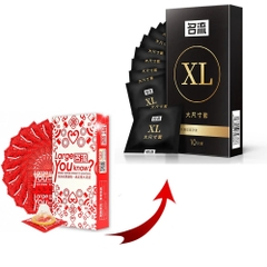 Bao cao su siêu mỏng XL 55mm Mingliu