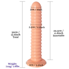 Dương vật giả 32cm có ren xoắn ốc chính hãng Moonuo