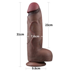 Dương vật giả silicone bạch kim 2 lớp size XXL Lovetoy 12 inch