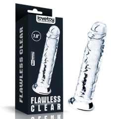 Dương vật giả trong suốt Lovetoy 7 inch - Flawless Clear Dildo 7.0''
