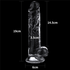 Dương vật giả Lovetoy trong suốt - Flawless Clear Dildo 7.5''