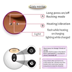 Dương vật giả tự động Yeain dildo rung thụt sưởi ấm 18cm