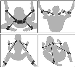Hogtie Set SM - Bộ khóa tay chân có đệm cổ