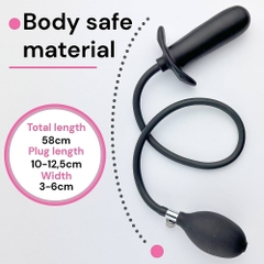 Pump Anal Plug bơm hơi nông hậu môn, âm đạo