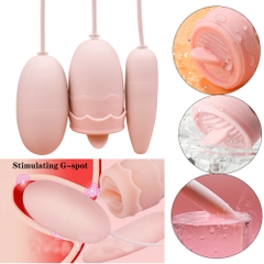 Trứng rung mini Akali 3 in 1 có lưỡi liếm chính hãng Galaku