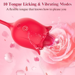 Trứng rung tình yêu kết hợp lưỡi liếm Rose Beats