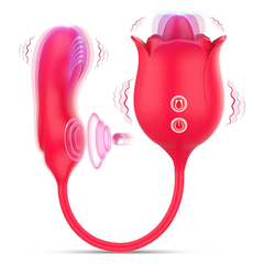 Trứng rung tình yêu kết hợp lưỡi liếm Rose Beats