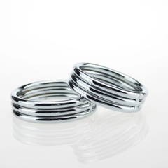 Cockring inox ghép 3 hỗ trợ chống xuất tinh sớm