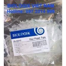 Đầu côn 10μl, Đầu tip (Pipet Tips), 96 chiếc/hộp-vô trùng, 1000 chiếc/túi, Hãng Biologix