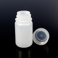 Lọ nhựa HDPE, màu trắng, miệng rộng (Reagent Bottles-Natural Color), dung tích 125ml, hãng Biologix