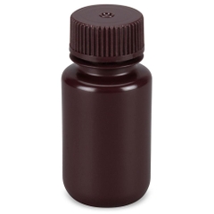 Chai nhựa PP màu nâu 8ml-1 lít, miệng rộng (Bottles-Amber), hãng Biologix