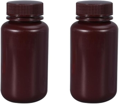 Chai nhựa HDPE, miệng rộng, Màu nâu, 500ml-1000ml, hãng Biologix