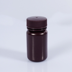 Chai nhựa HDPE, miệng rộng, Màu nâu, 8ml-250ml, hãng Biologix
