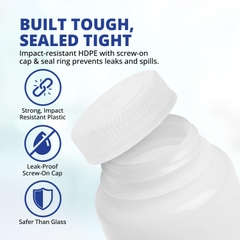 Lọ nhựa HDPE, màu trắng dung tích 1000ml, hãng Biologix