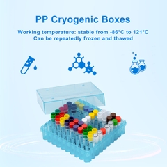 Hộp đựng Cryotube 2ml, 25-100 vị trí-PP Freezer Boxes, -90°C đến 121°C, hãng Biologix-USA