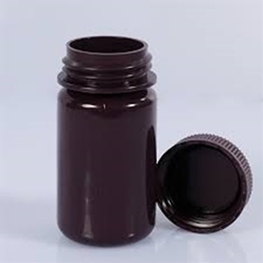 Chai nhựa PP màu nâu 8ml-1 lít, miệng rộng (Bottles-Amber), hãng Biologix
