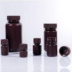 Chai nhựa PP màu nâu 8ml-1 lít, miệng rộng (Bottles-Amber), hãng Biologix