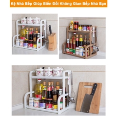 KỆ ĐỰNG GIA VỊ 2 TẦNG BẰNG NHỰA CAO CẤP