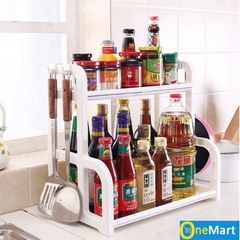 KỆ ĐỰNG GIA VỊ 2 TẦNG BẰNG NHỰA CAO CẤP