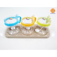 [ Giá Ưu Đãi ] Bộ 3 Lọ Đựng Gia Vị - Mã 2938