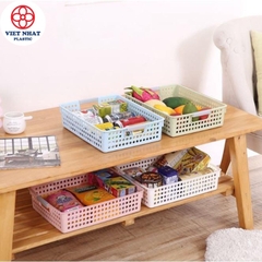 Khay A4, B5, rổ nhựa chữ nhật có quai cầm, khay văn phòng bằng nhựa - Việt Nhật Plastic HN