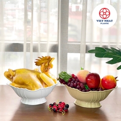 Đĩa thuyền để gà nguyên con hoặc để hoa quả trái cây bằng nhựa ABS (6815) - Việt Nhật Plastic HN