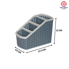 Khay nhựa tiện ích 4 ngăn Việt Nhật 2 size 5696-5688 - Việt Nhật Plastic H