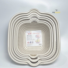 Bộ rổ nhựa vuông cao cấp kèm chậu cao cấp Hokori - Việt Nhật Plastic HN