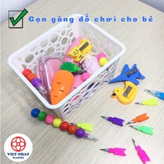 Khay nhựa chữ nhật, rổ nhựa Việt Nhật đa năng đựng tài liệu, đồ dùng văn phòng - Việt Nhật Plastic HN